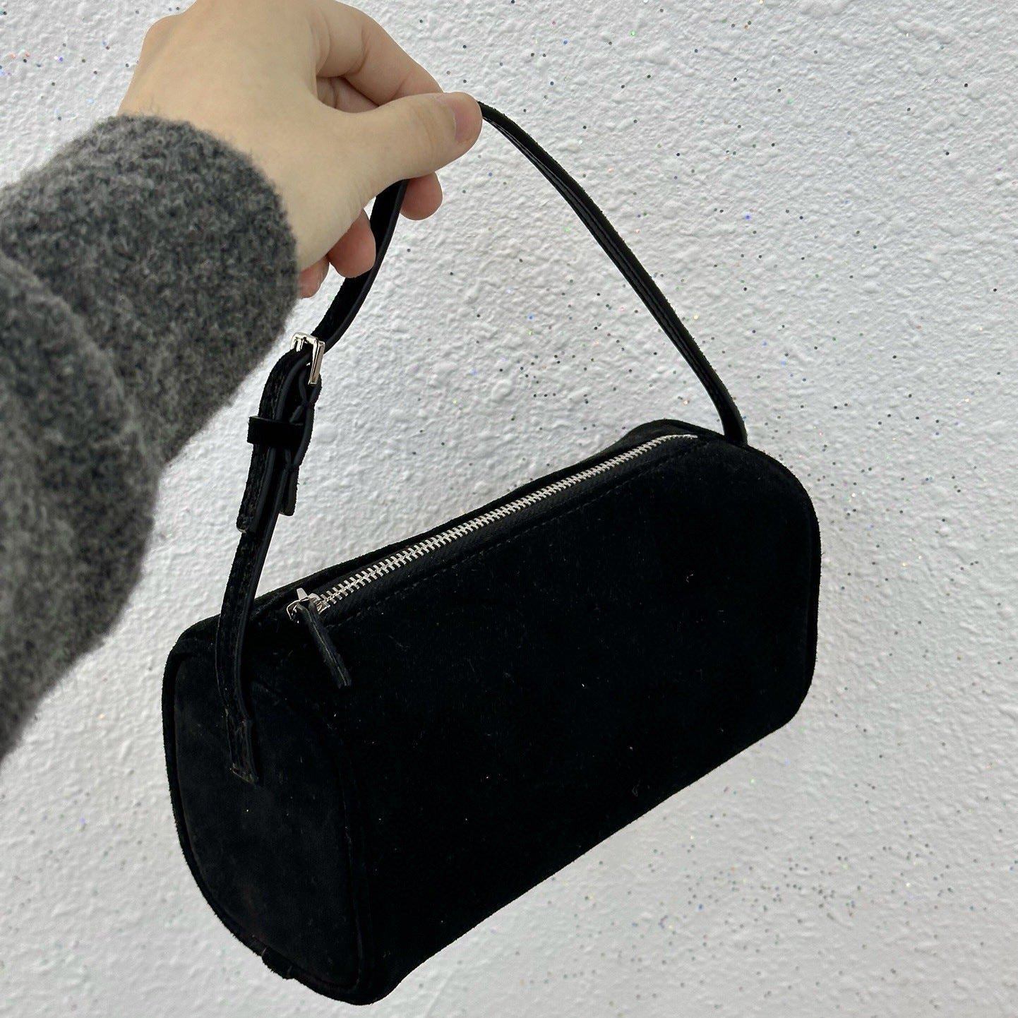 Women's Layer Cowhide Niche Designer High-grade Cylinder Handbags