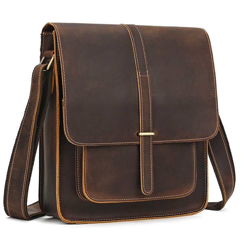 Men's Leather Crazy Horse First Layer Cowhide Bags