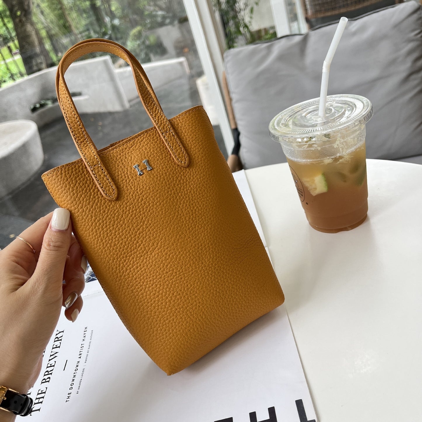 Women's Leather Portable High-grade Sense Exquisite Phone Bags