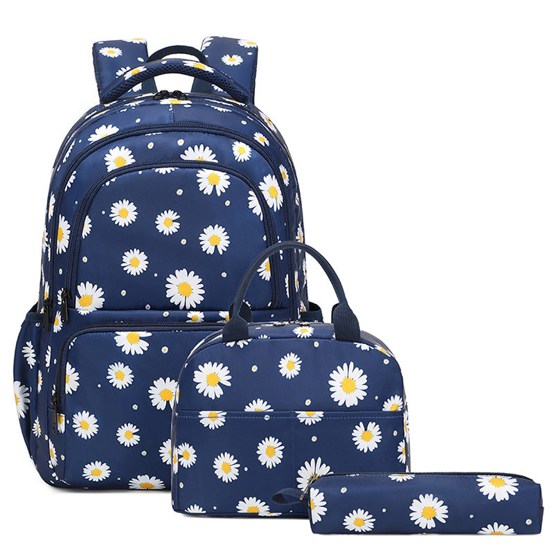 Grade Spine Protection Little Daisy Printed Elementary School Students' Schoolbags