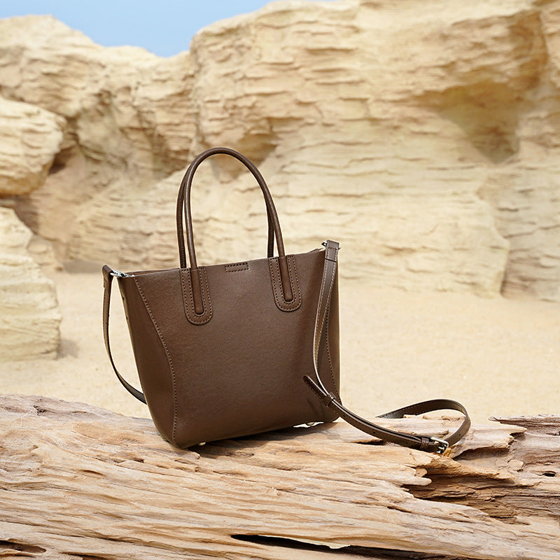 Women's Genuine Leather Simple Artistic Retro Vegetable Crossbody Bags