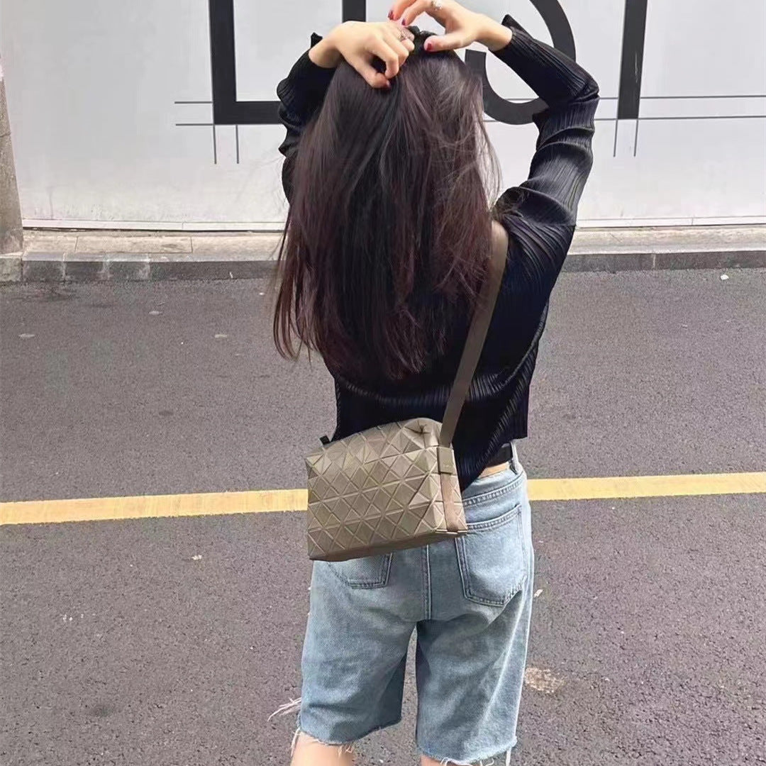 Moon Unisex Geometric Diamond Pattern One Crossbody Bags