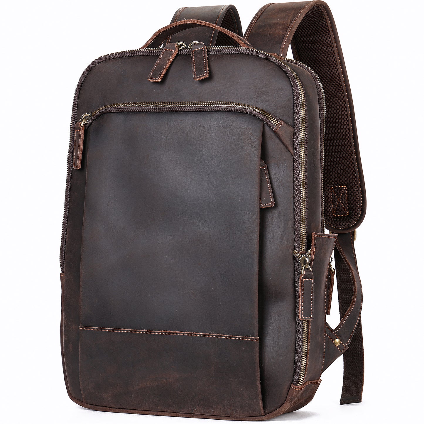 Men's Dermal Leather Retro Crazy Horse Large Backpacks
