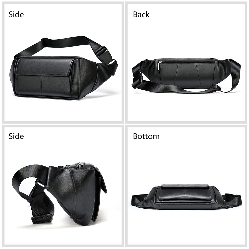 Men's Glamorous Classic Sheepskin Leather Business Men's Waist Packs