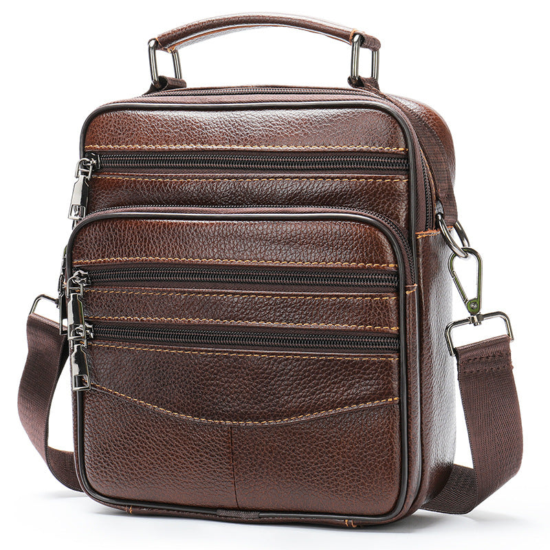 Men's Business Light Luxury Commuter First Layer Men's Shoulder Bags