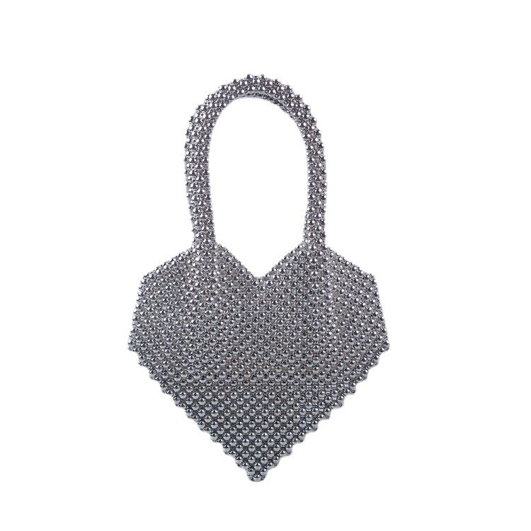 Women's Pearl Optional High Quality Peach Heart Bags