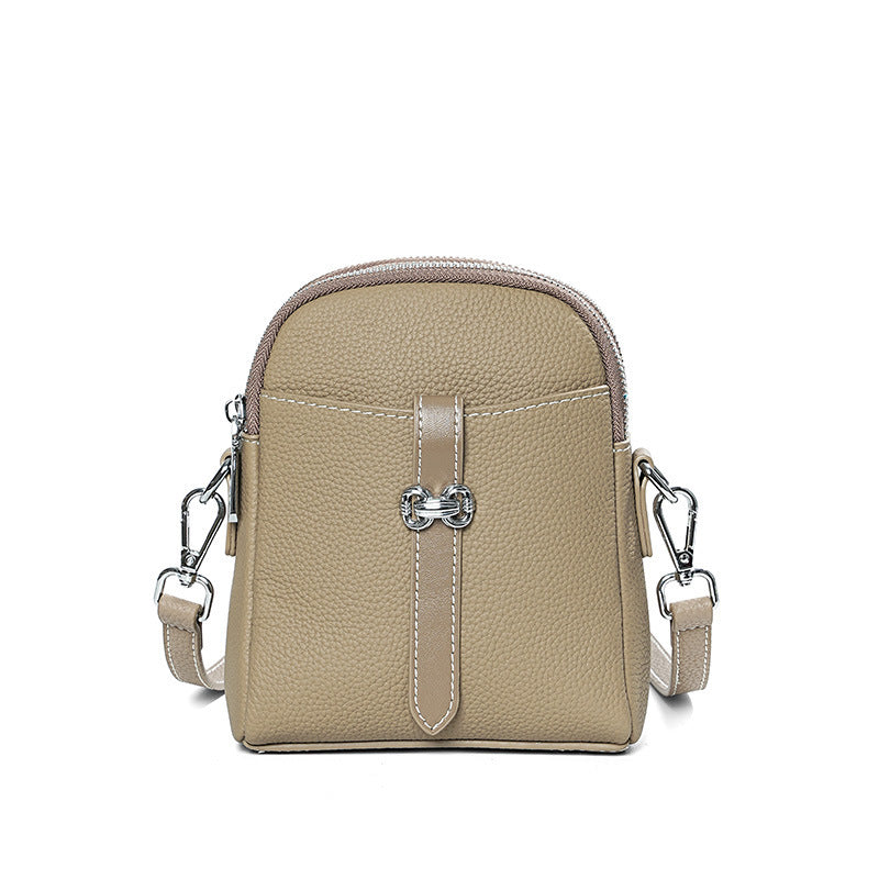 Women's Genuine Leather Simple Mobile Daily Matching Crossbody Bags