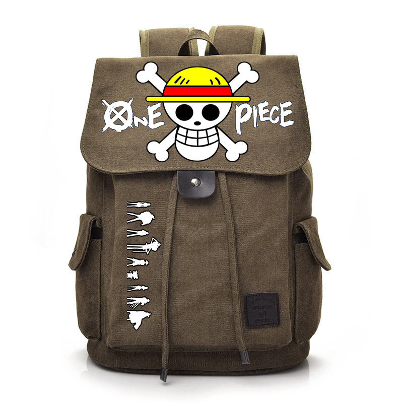King Of The Piece Retro Canvas Middle School Students' Schoolbags