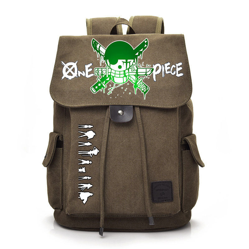 King Of The Piece Retro Canvas Middle School Students' Schoolbags