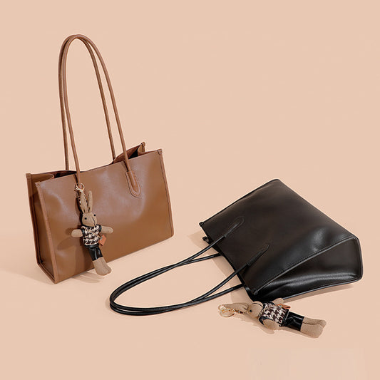 Women's Capacity Commuter Niche Cowhide Underarm High Sense Tote Bags