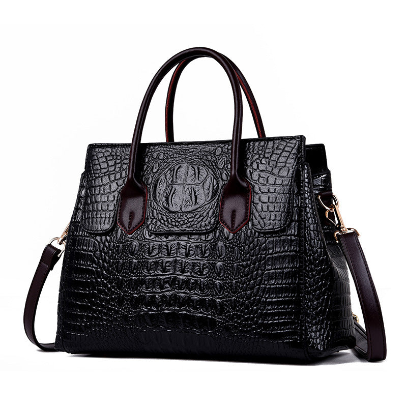 Women's Beautiful Retro Commuter Crocodile Pattern Tote Bags