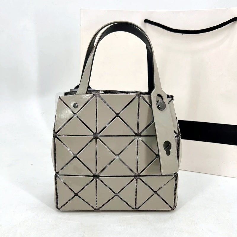 Women's September Underarm Geometric Diamond Pattern Box Shoulder Bags