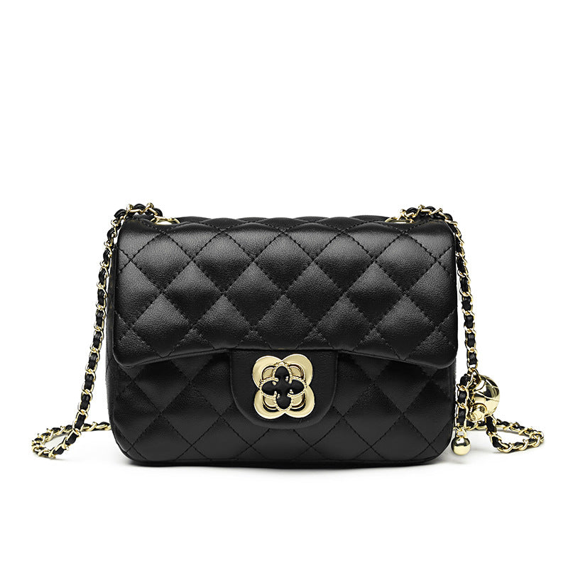 Leather Clover Fat Golden Balls Classic Style Crossbody Bags