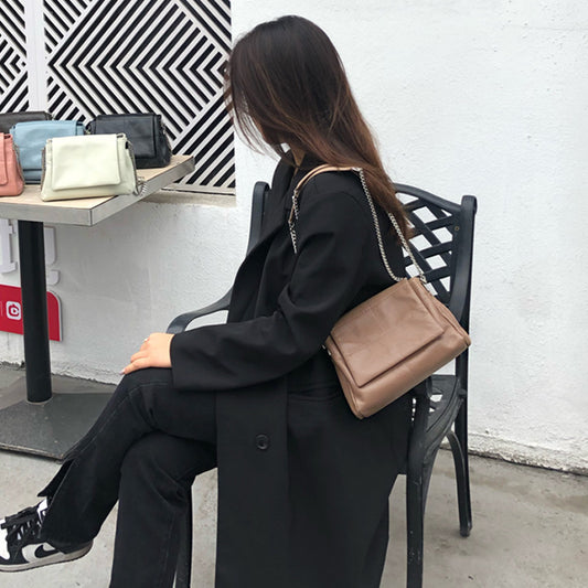 Women's Simple Fashion Korean Style Rhombus Chain Shoulder Bags