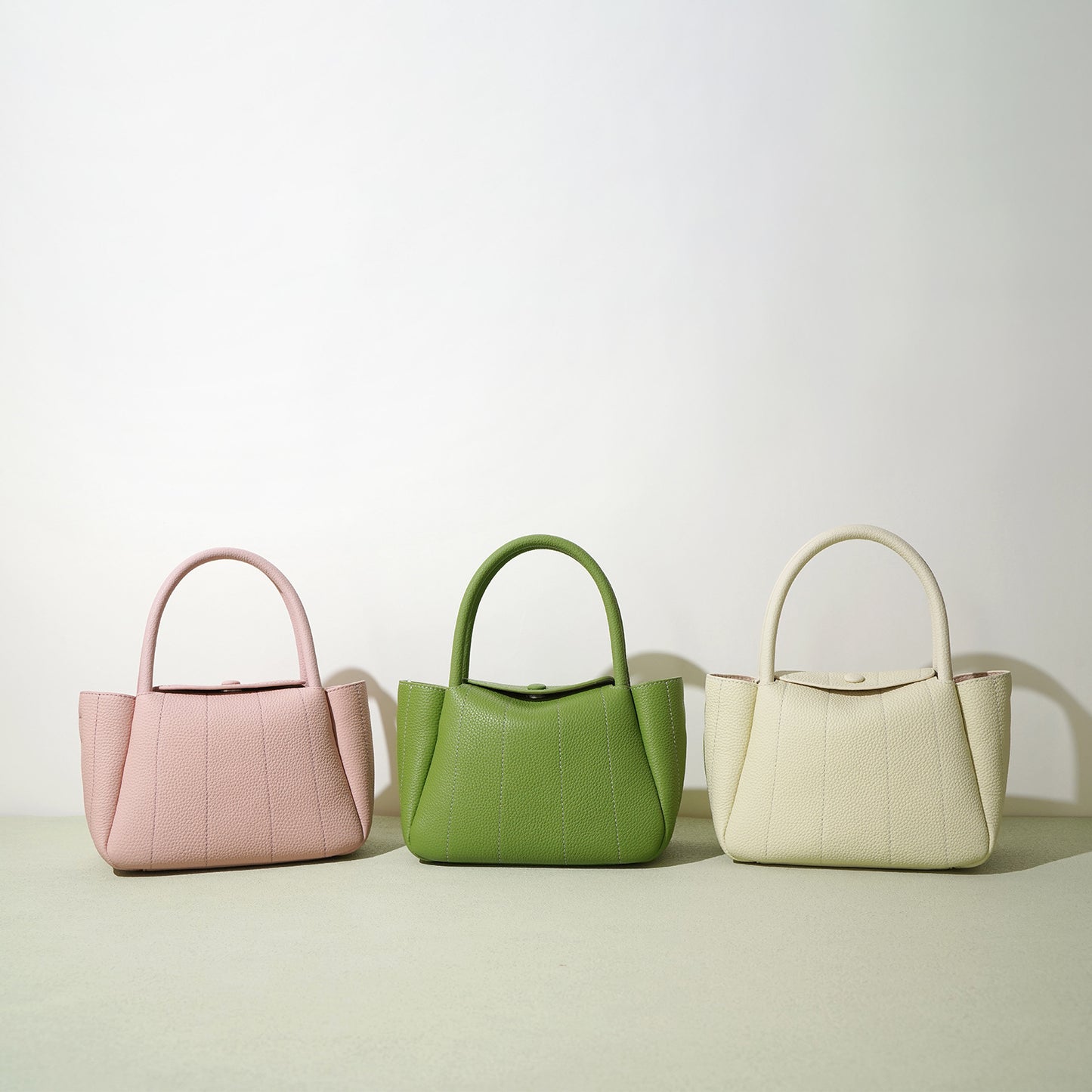 Top Layer Cowhide Ingot Vegetable Basket Shoulder Bags