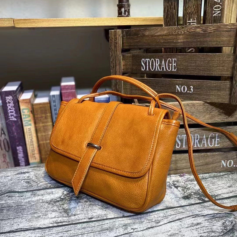 Women's Design Handmade Cattle Leather High-grade Niche Bags