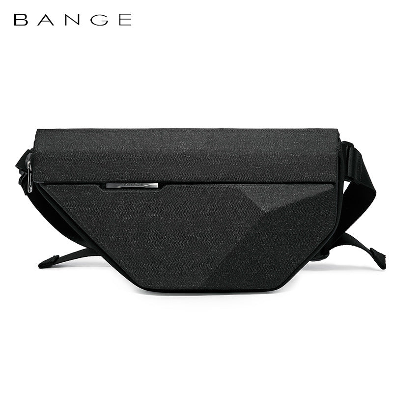 Men's Korean Expansion Business Pyramid Hard Shell Men's Chest Bags