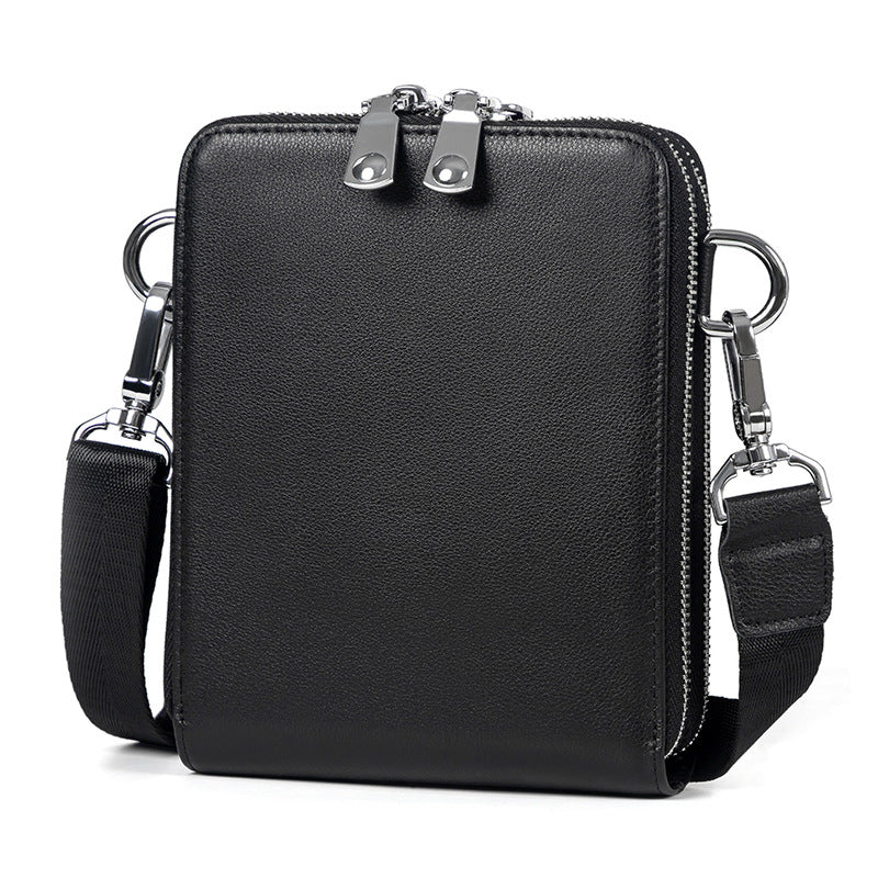 Men's Retro Genuine Leather Simple Niche Leisure Men's Messenger Bags