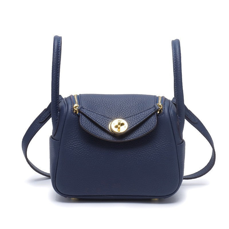 Women's Layer Cowhide Doctor Lindy Medical Box Leather Shoulder Bags