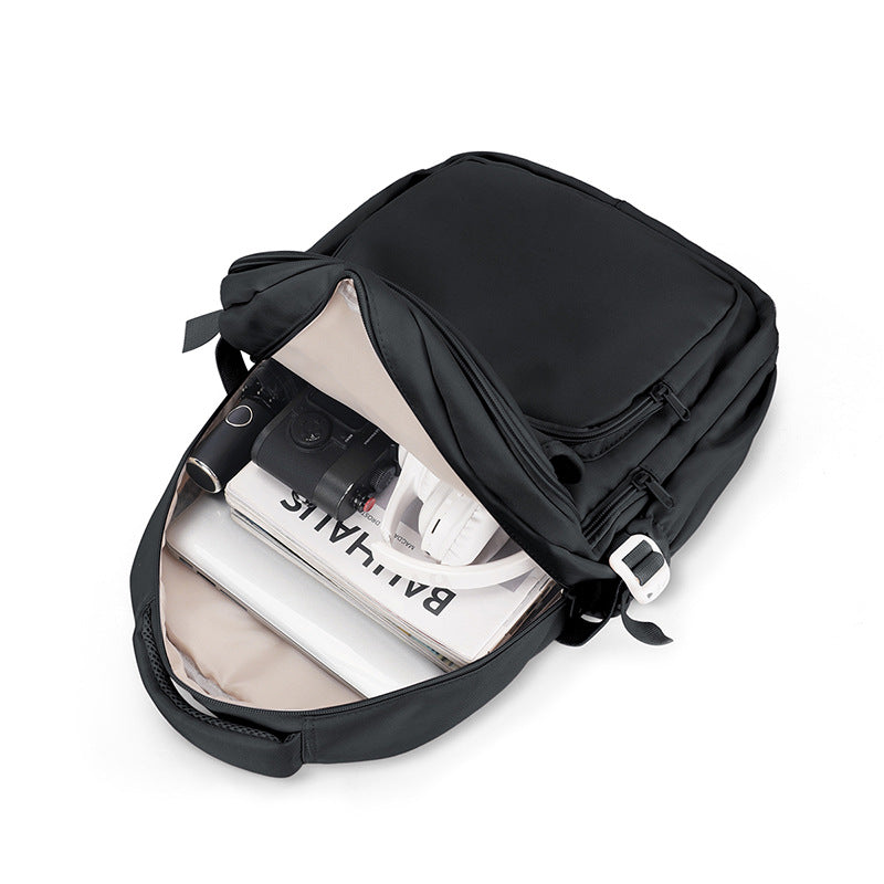 Men's Simple Large Capacity Burden Reduction Spine Middle School Students' Schoolbags