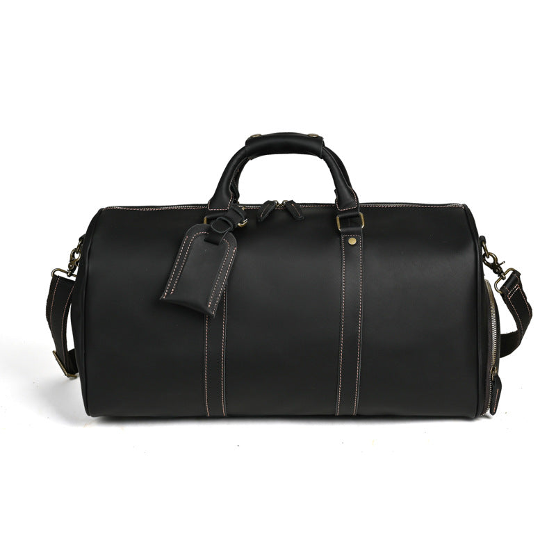 Men's Crazy Horse Leather Vintage Genuine Large Travel Bags