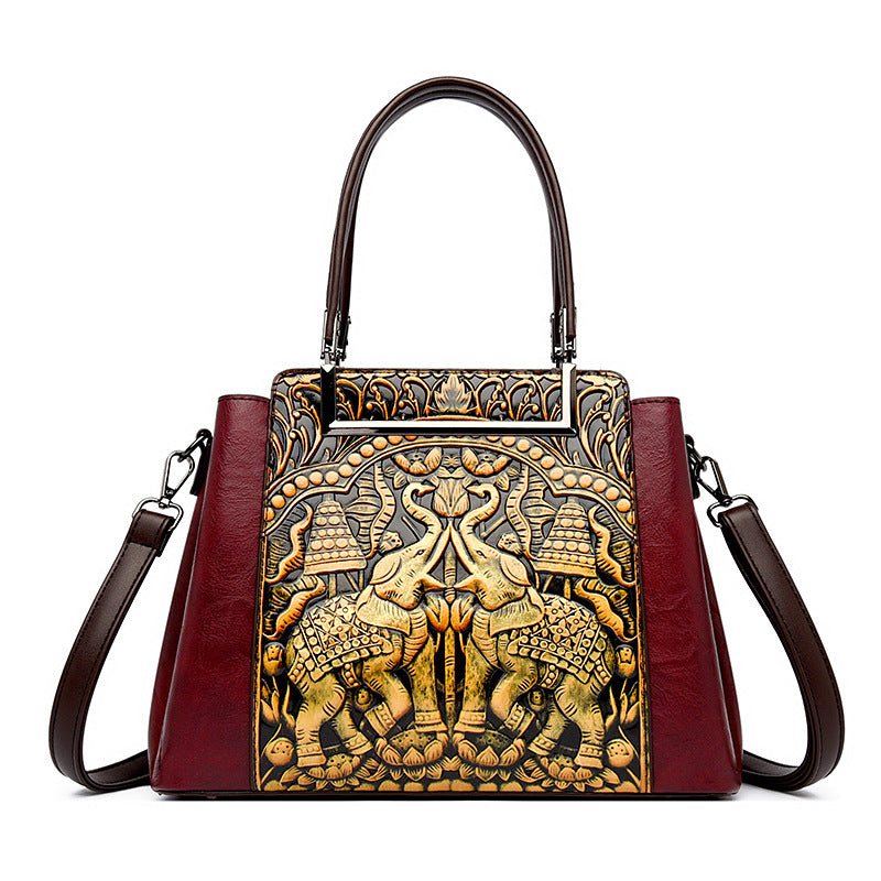 Women's Embossed Large Capacity Mom High-grade Temperament Bags