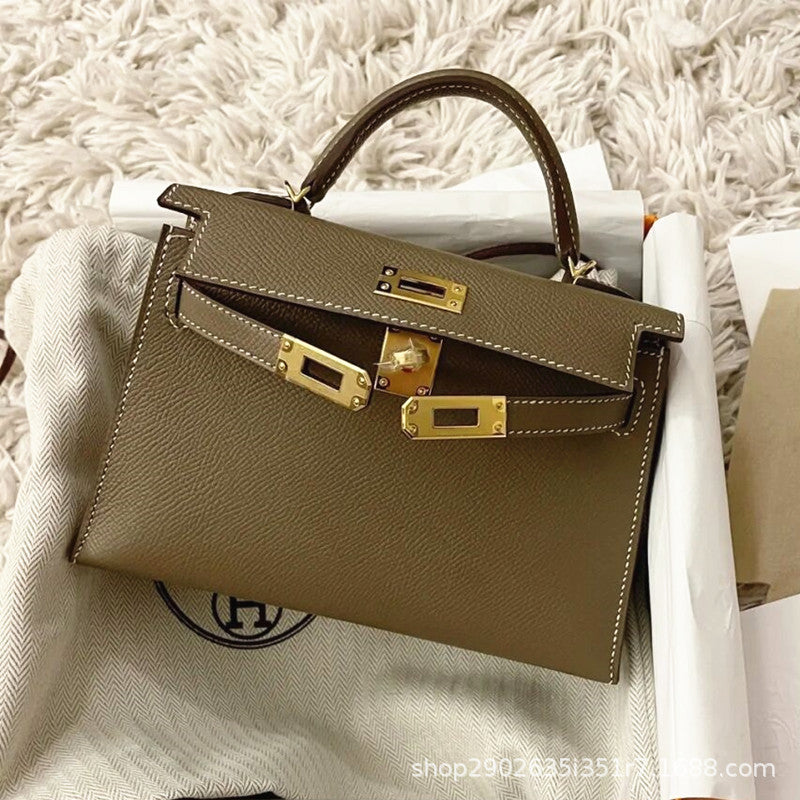 Women's Second Generation Cow Leather Fashion Kelly Shoulder Bags