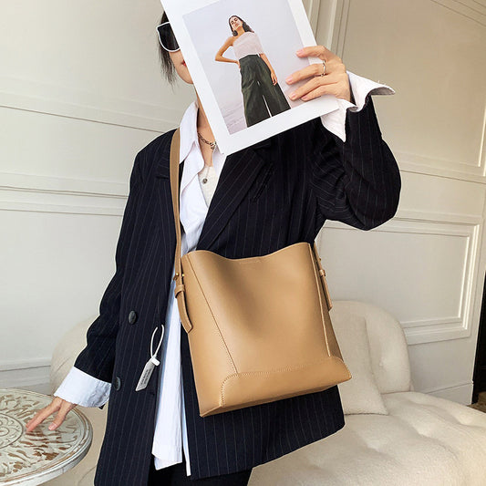 Women's Minority Commuter Genuine Leather High-grade Exquisite Bucket Bags