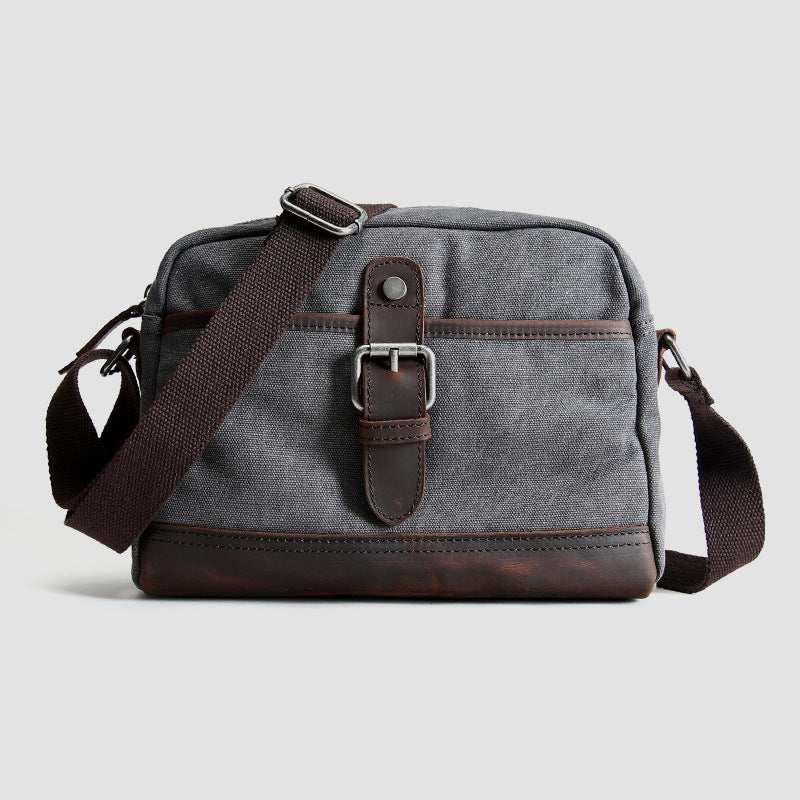 Men's Creative Popular Canvas Horizontal Green Men's Messenger Bags