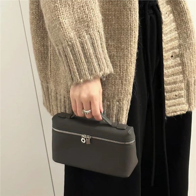 Lunch Box Cattle Leather Genuine Kelly Crossbody Bags