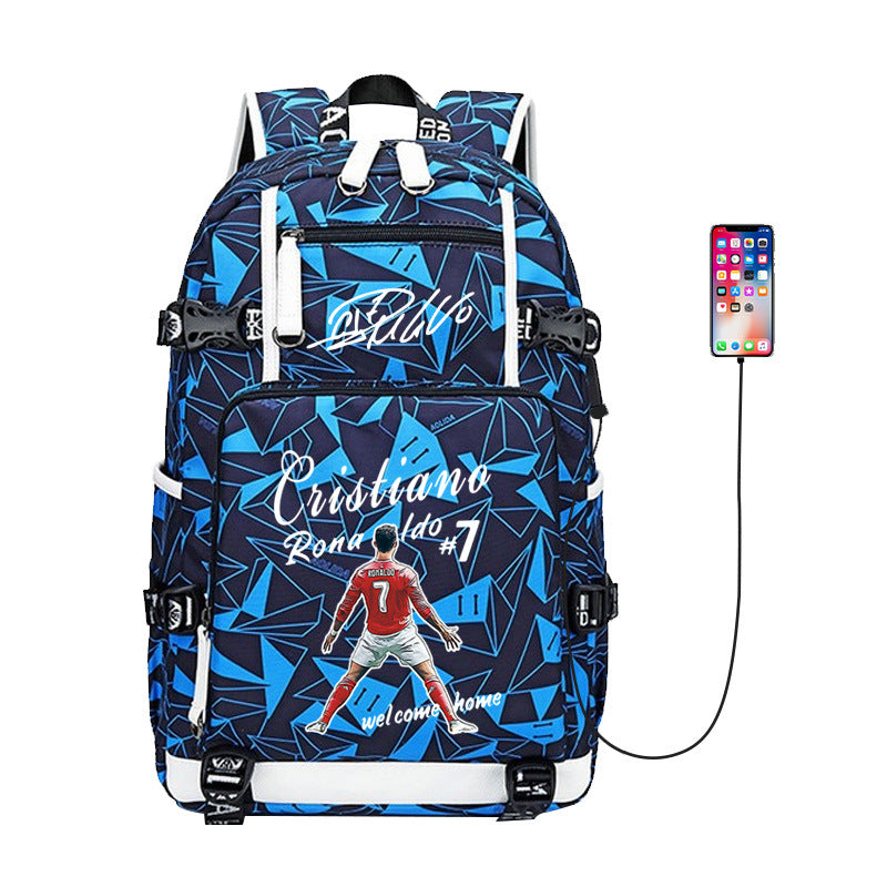Women's & Men's & Football Star Luo Large Capacity Backpacks