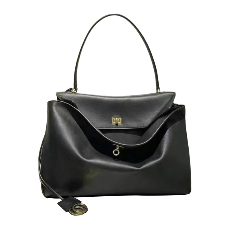 Large Capacity Loose Neutral Kelly Genuine Tote Bags