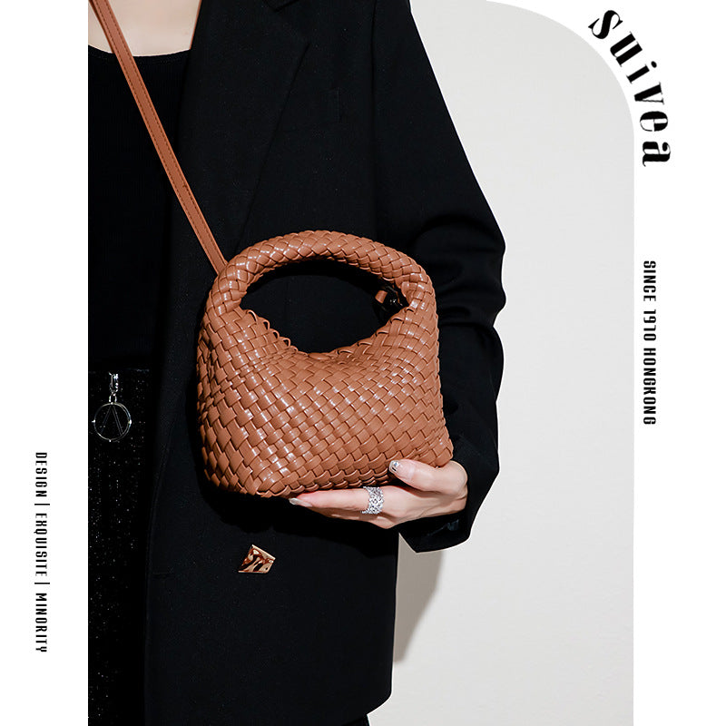 Women's Woven Vegetable Basket Retro Lunch Box Handbags