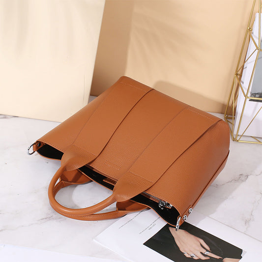 Women's Genuine Leather Fashion Portable Large Capacity Handbags