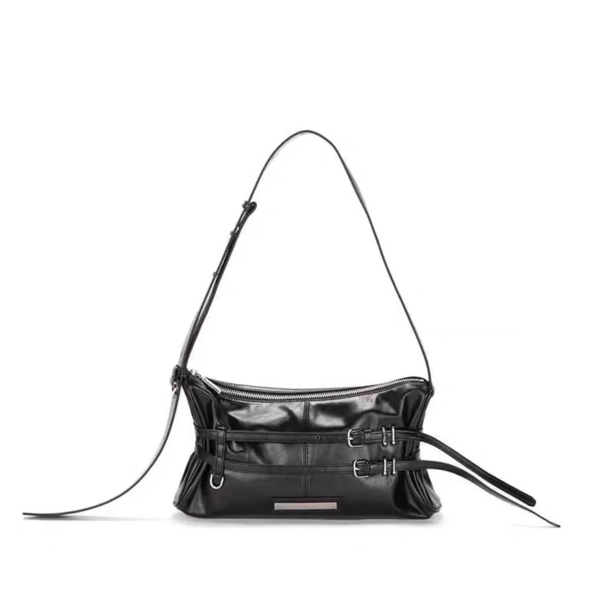 Women's Niche Pleated Double Underarm Commuter Portable Shoulder Bags