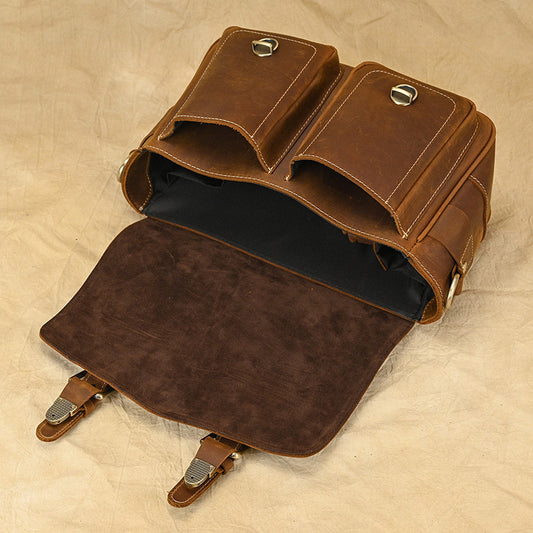 Crazy Horse Leather Genuine Out Protective Bags
