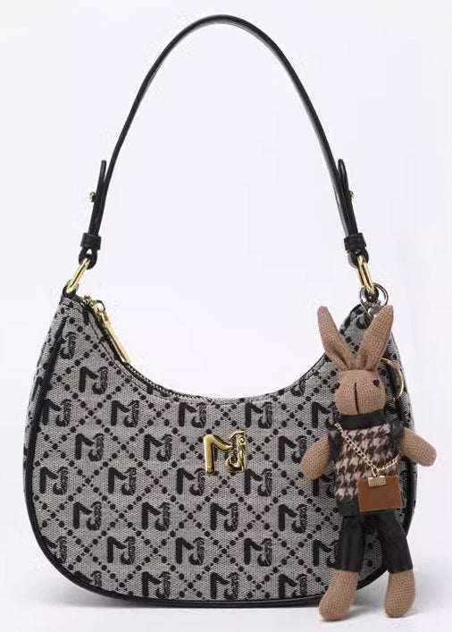 Women's Retro Embroidered Underarm High-grade Letter Jacquard Shoulder Bags