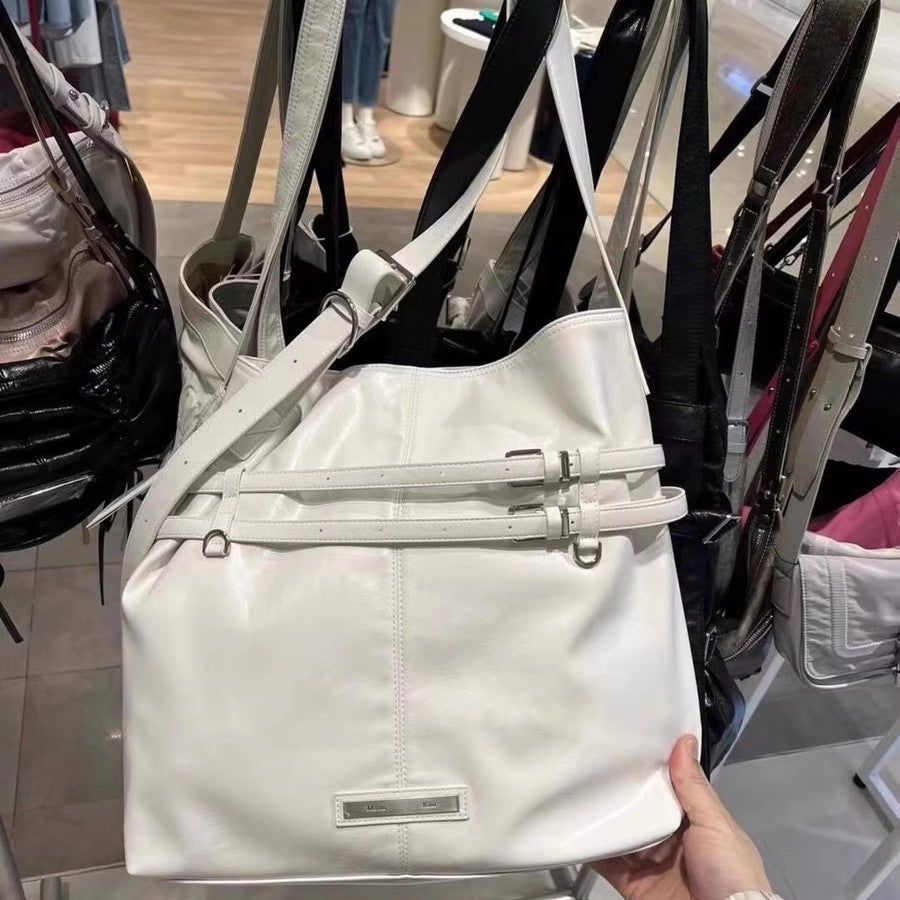 Women's Niche Pleated Double Underarm Commuter Portable Shoulder Bags