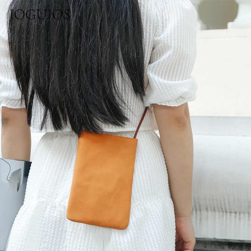 Women's Mobile Wild Leisure Genuine Leather Bags