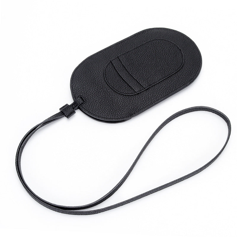 Women's Mobile Halter Vertical First Layer Cowhide Phone Bags