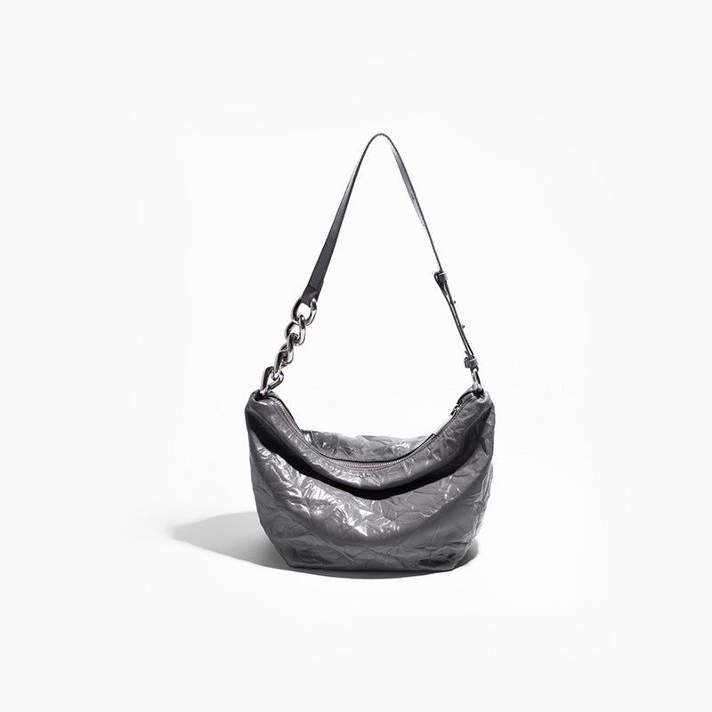 Women's Leather High-grade Simple Large Capacity Underarm Armpit Bags