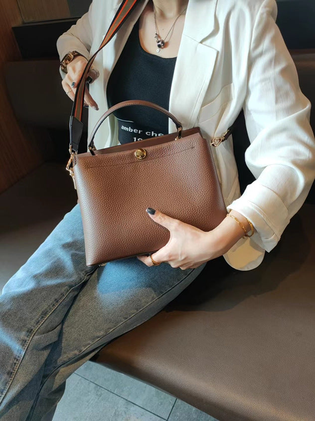 Women's Cow Leather Large Capacity Soft Cowhide Handbags