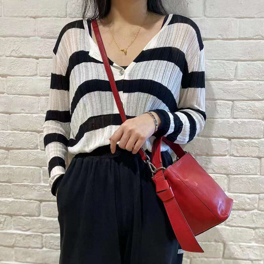 Women's Design Soft Leather Trendy Head Layer Shoulder Bags