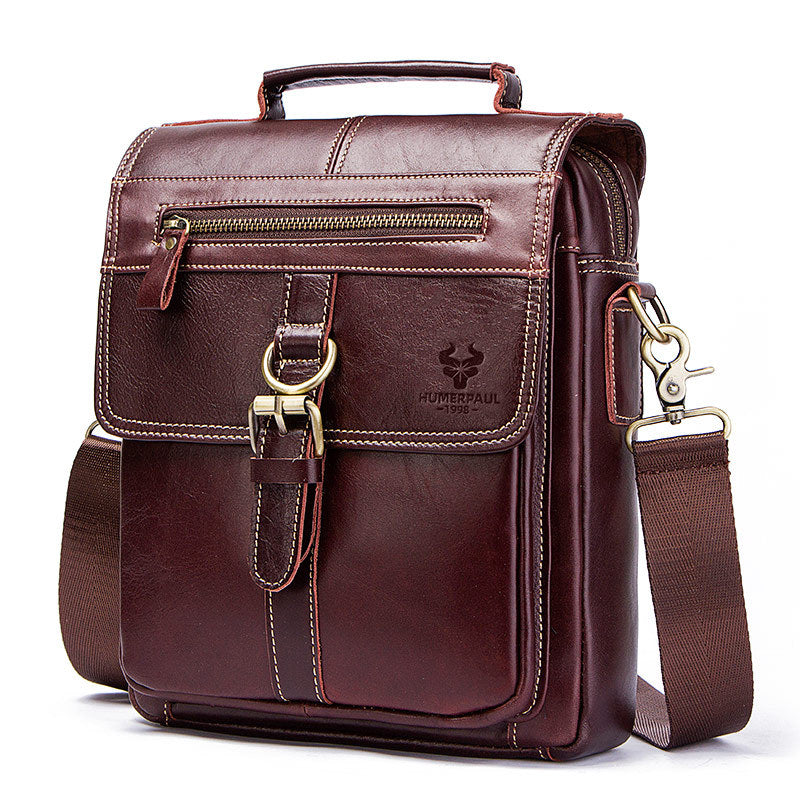 Men's Paul Vintage First Layer Cowhide Flap Men's Messenger Bags