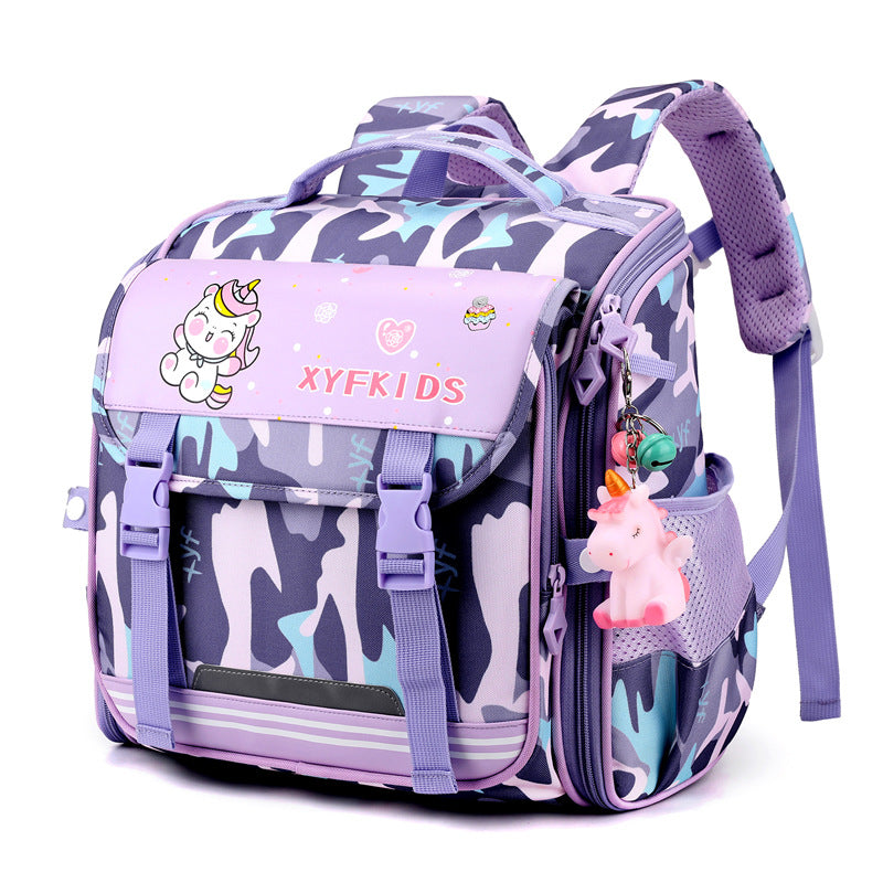 Side Open Macaron Camouflage Series Grade Elementary School Students' Schoolbags