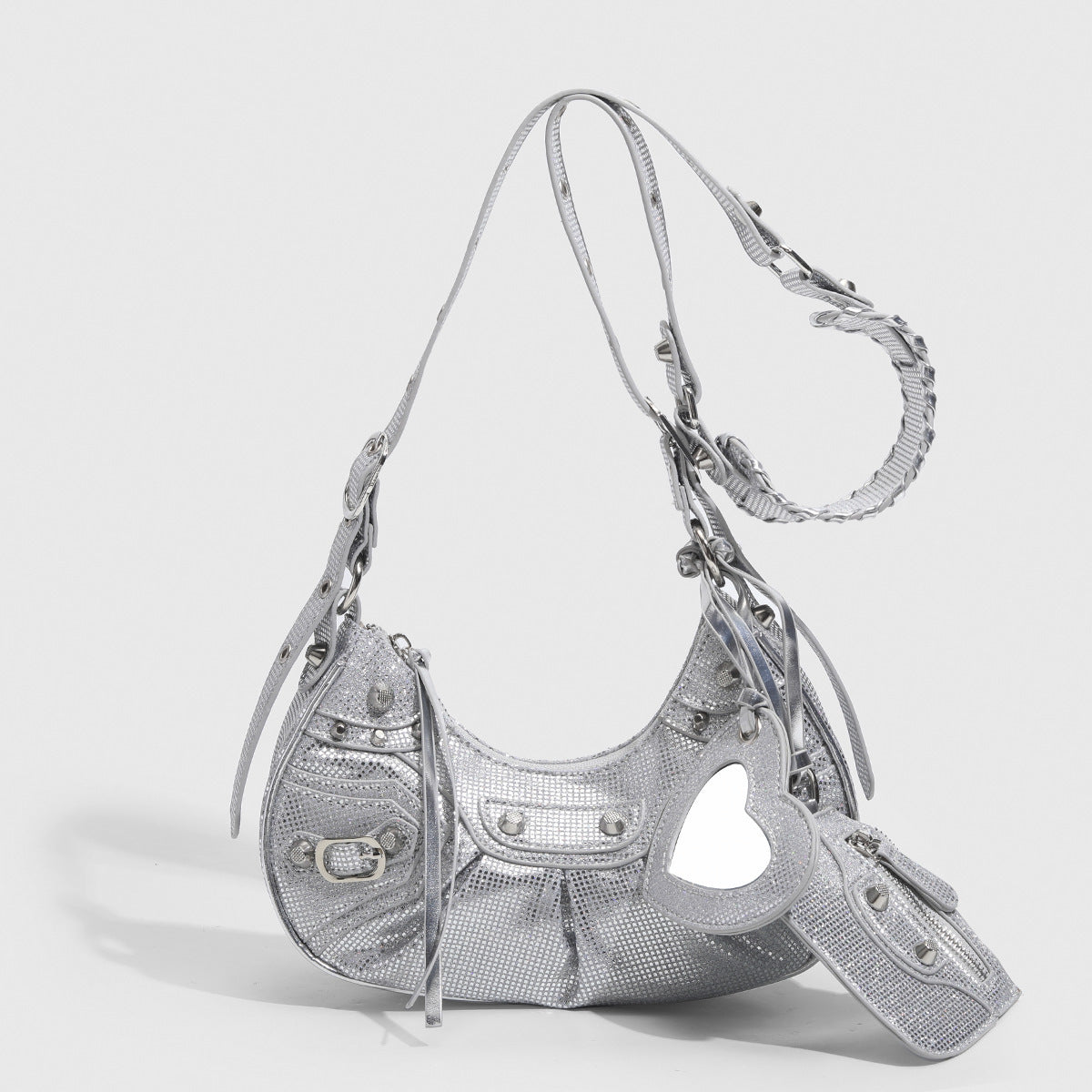 Women's Fashion Retro Rivet Motorcycle Sweet Cool Bags