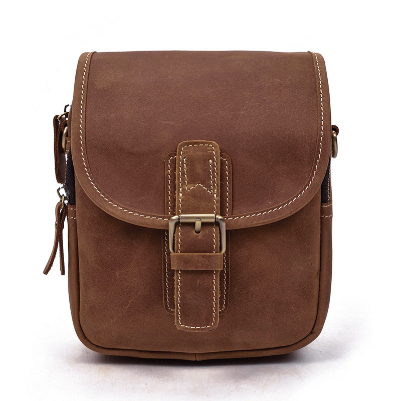 Men's Fashion Genuine Leather Crazy Horse Leisure Men's Waist Packs