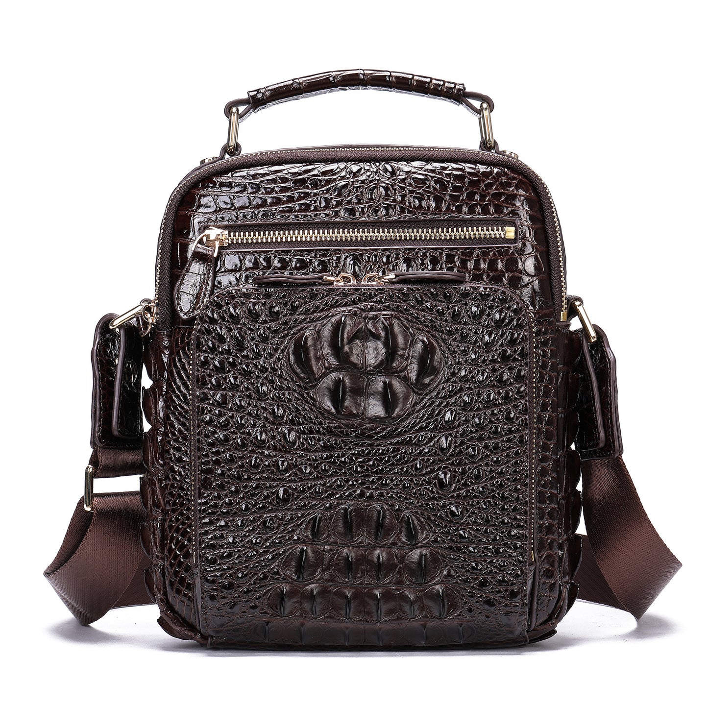 Men's Cowhide Leather Genuine Business Alligator Print Men's Briefcases