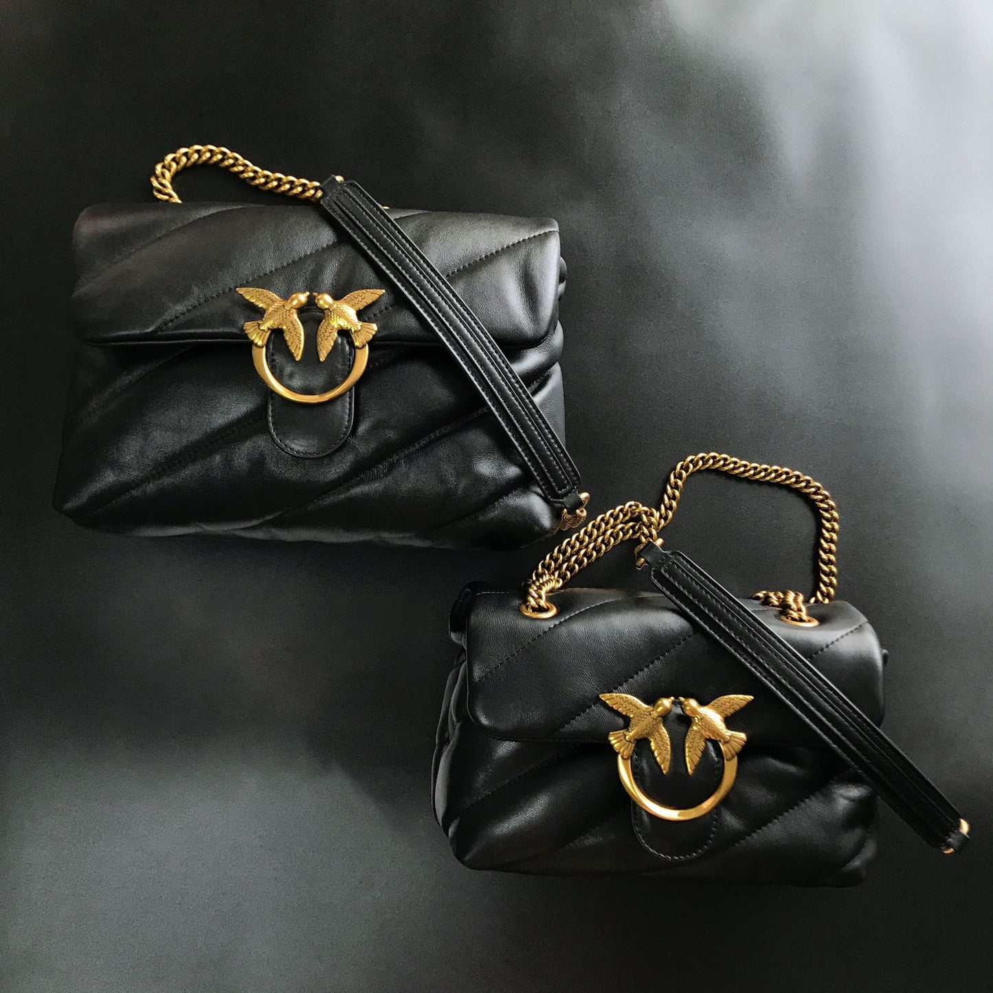 Quality Sheepskin Letter Puff Pillow Chain Shoulder Bags