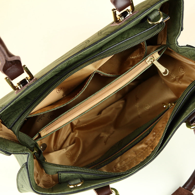 Women's Large Fashion Mom Retro Simple Capacity Handbags